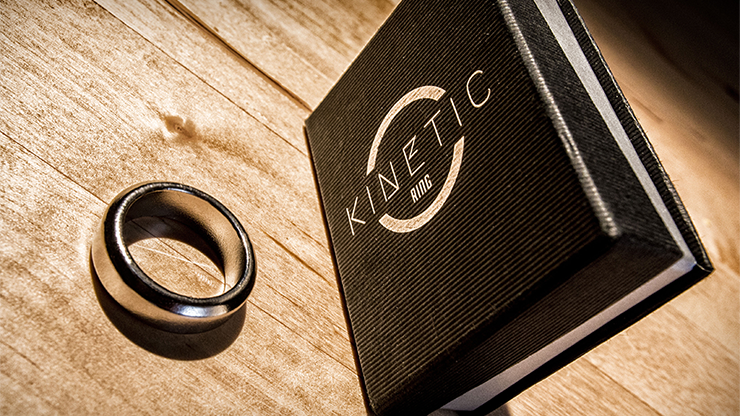 Kinetic PK Ring, Silver Beveled size 9 by Jim Trainer