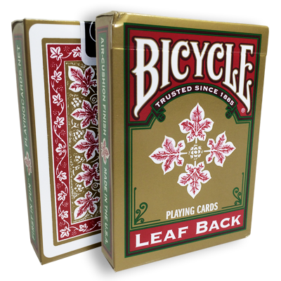 Bicycle Leaf Back Deck, Red by Gambler's Warehouse
