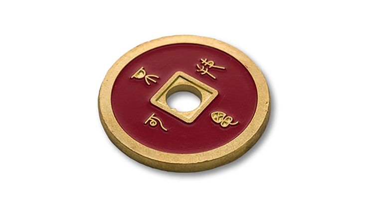 Dollar Size Chinese Coin, Black and Red by Tango (CH037)