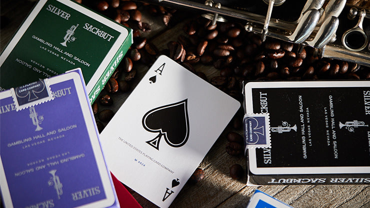 Silver Sackbut Playing Cards, Green