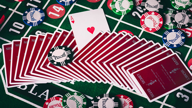 Silver Sackbut Playing Cards, Red