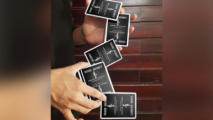 Silver Sackbut Playing Cards, Black