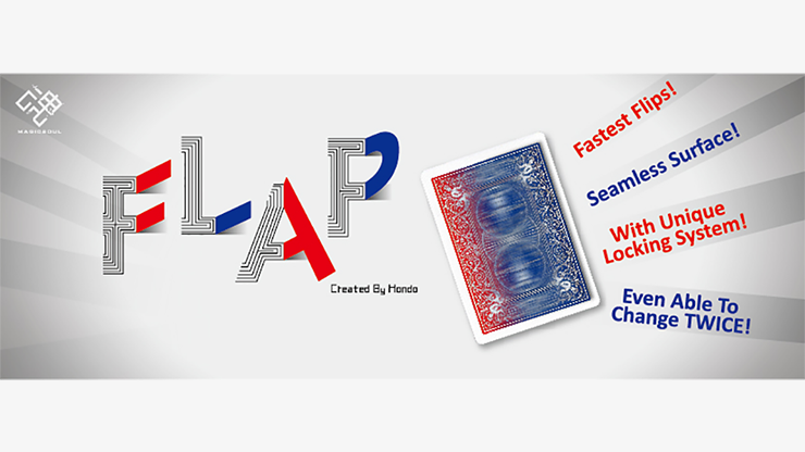 Modern Flap Card, Face to Blue Back by Hondo