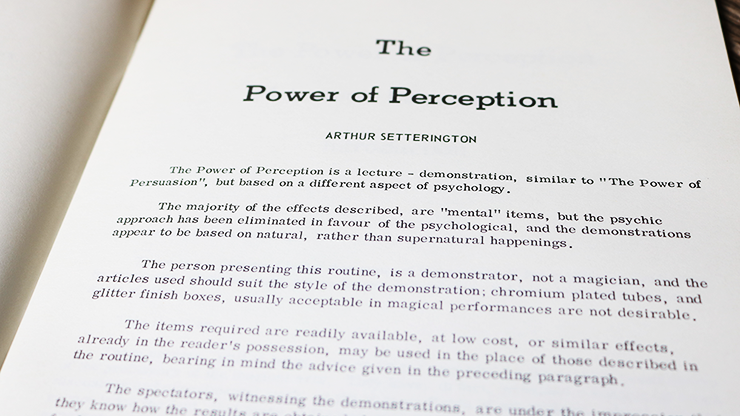 The Power of Perception by Arthur Setterington