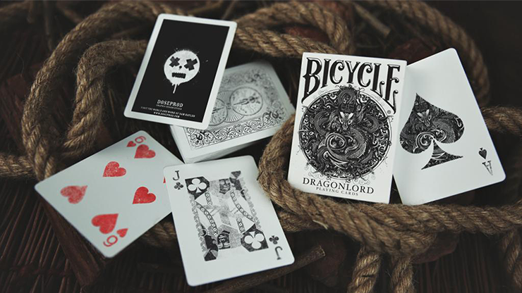 Bicycle Dragonlord White Edition Playing Cards, Includes 5 Gaff Cards
