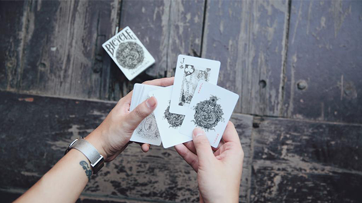 Bicycle Dragonlord White Edition Playing Cards, Includes 5 Gaff Cards