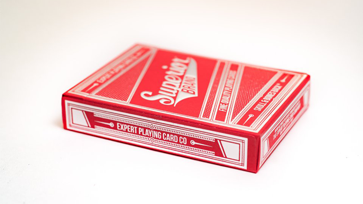 Superior Skull & Bones V2, Red/Silver Playing Cards by Expert Card Magic Co.