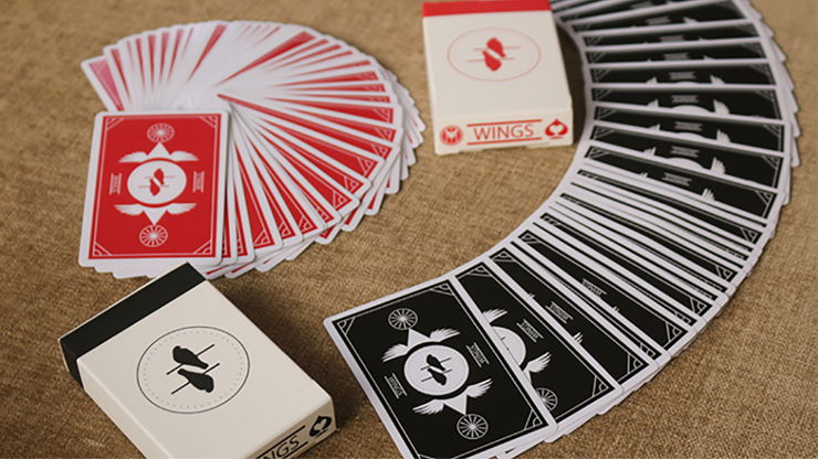 Limited Edition Wings V2 Marked Playing Cards, Red/Bridge Size