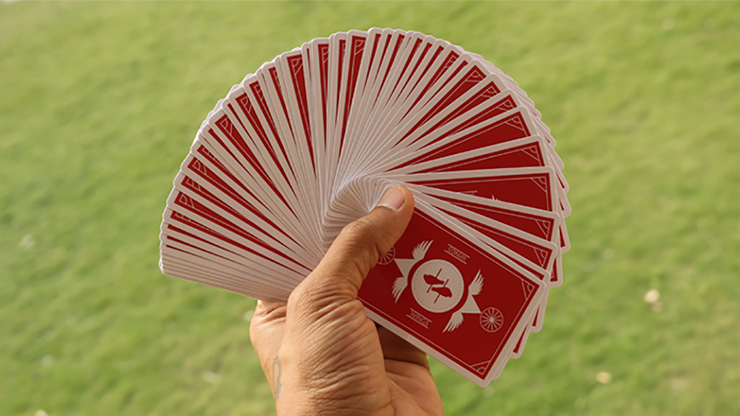 Limited Edition Wings V2 Marked Playing Cards, Red/Bridge Size