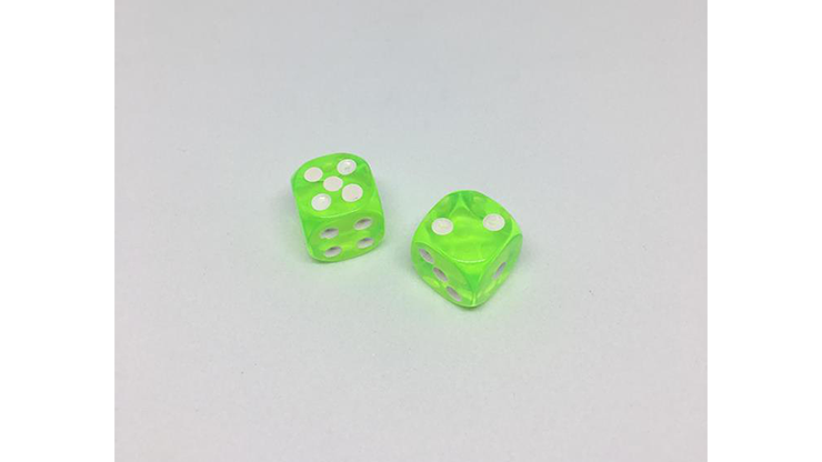 Dice Without Two CLEAR GREEN, 2 Dice Set