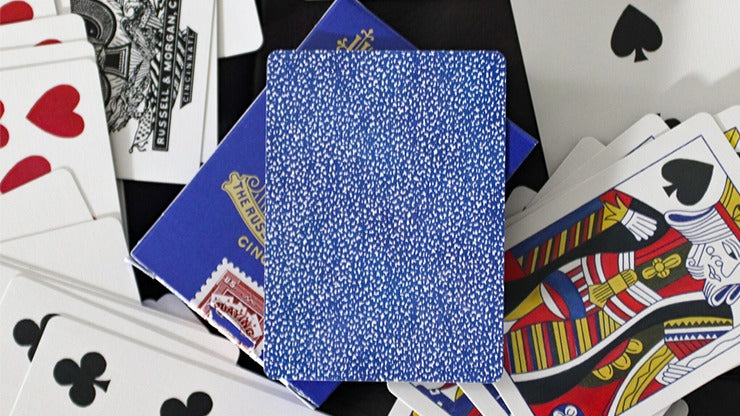 Limited Late 19th Century Square Faro, Blue Playing Cards