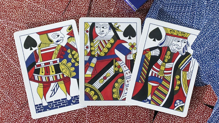 Limited Late 19th Century Square Faro, Blue Playing Cards