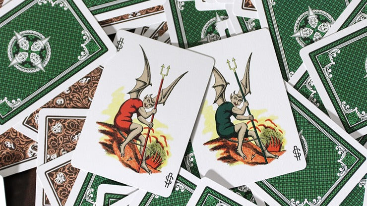 Limited Gilded Edition Late 19th Century Vanity, Clown Playing Cards