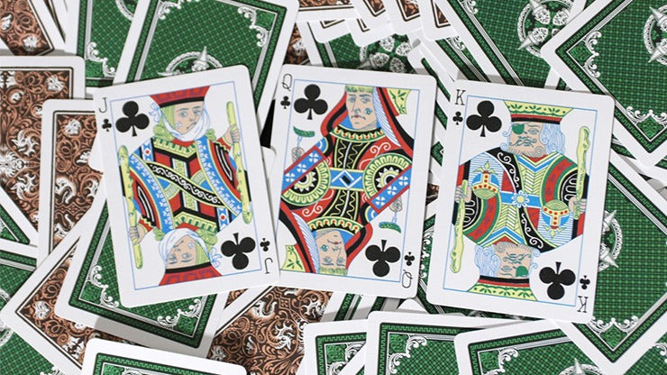 Limited Gilded Edition Late 19th Century Vanity, Clown Playing Cards