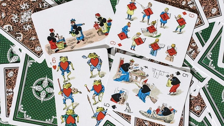 Limited Gilded Edition Late 19th Century Vanity, Clown Playing Cards