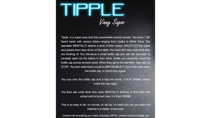 TIPPLE by Vinny Sagoo