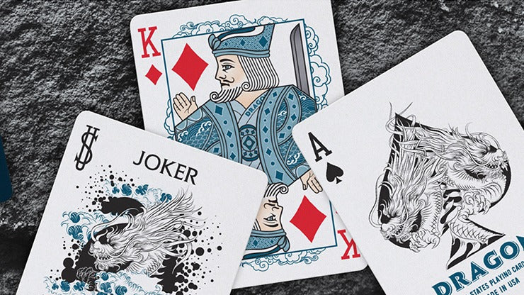 Bicycle Dragon Playing Cards, Blue by USPCC