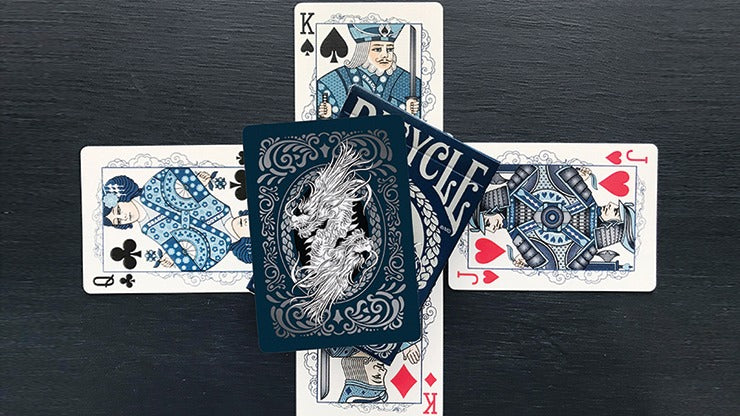 Bicycle Dragon Playing Cards, Blue by USPCC