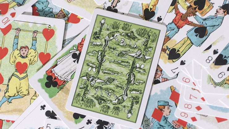 Limited Edition Hustling Joe, Frog Back Green Box Playing Cards