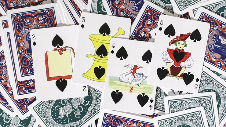 Limited Edition Ye Witches'; Gold Gilded Fortune Cards, 2 Way Back, RED BOX