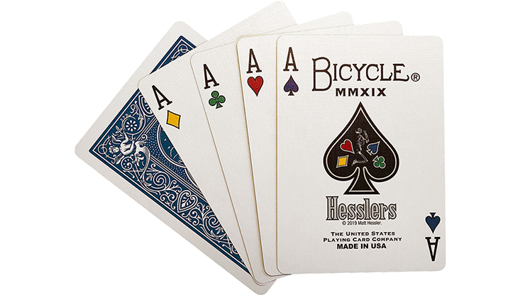 Hesslers Rider Back, Blue Playing Cards