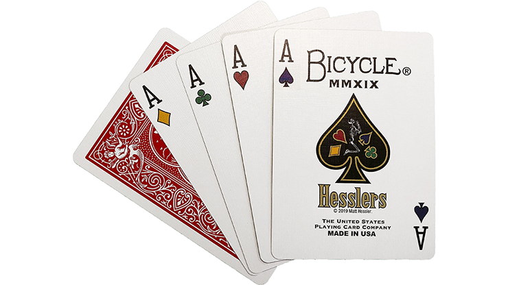 Hesslers Rider Back, Red Playing Cards
