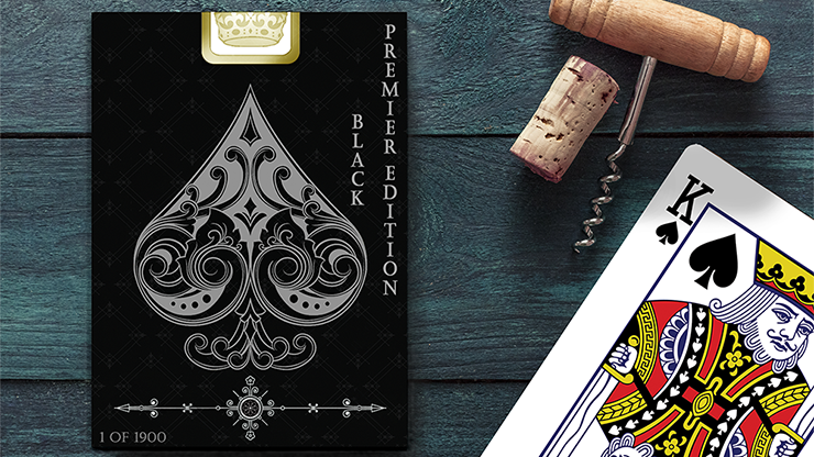 Vintage Label Playing Cards, Gold Gilded Black Edition by Craig Maidment
