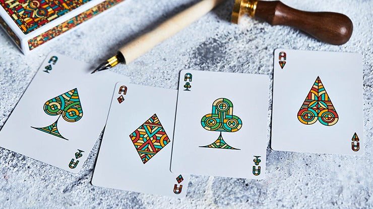 Bloodlines, Emerald Green Playing Cards by Riffle Shuffle