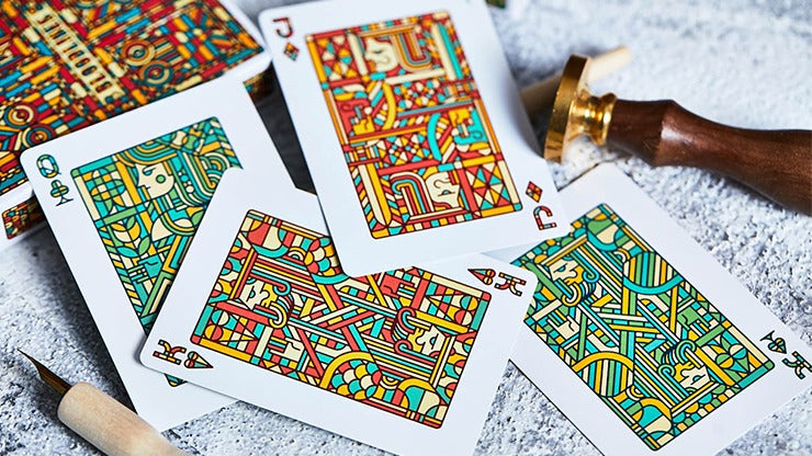 Bloodlines, Emerald Green Playing Cards by Riffle Shuffle