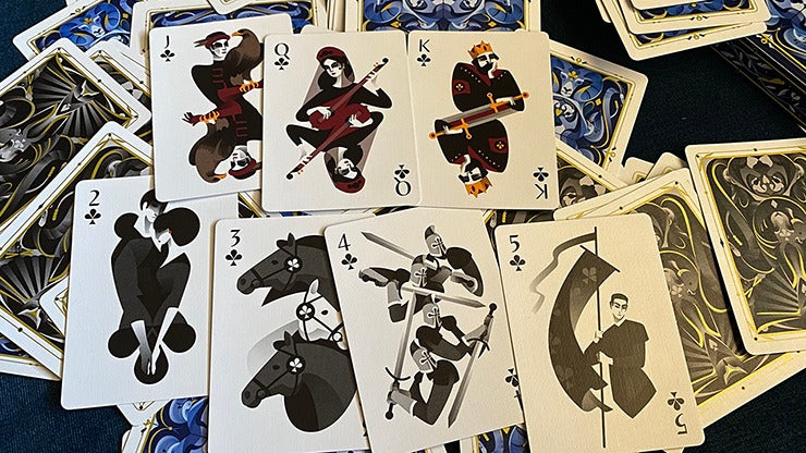 5th Kingdom Semi-Transformation, Player Edition Gilded Blue 2 Way Playing Cards