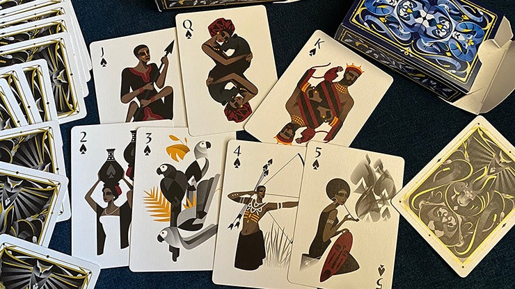 5th Kingdom Semi-Transformation, Player Edition Gilded Blue 2 Way Playing Cards
