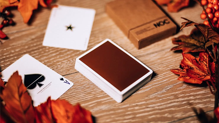 NOC on Wood, Brown Playing Cards