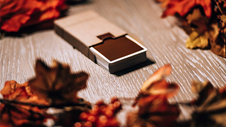 NOC on Wood, Brown Playing Cards