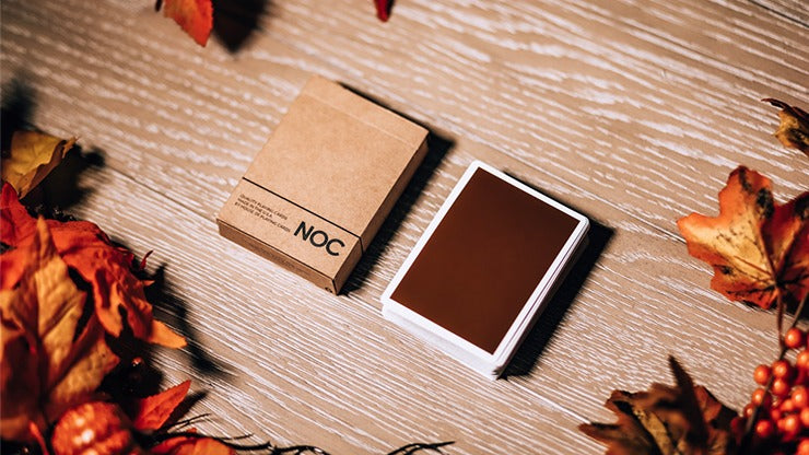 NOC on Wood, Brown Playing Cards