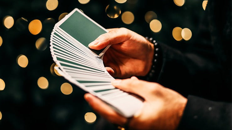 Winter NOC Survival Green, Metallic Green Numbered Seal Playing Cards