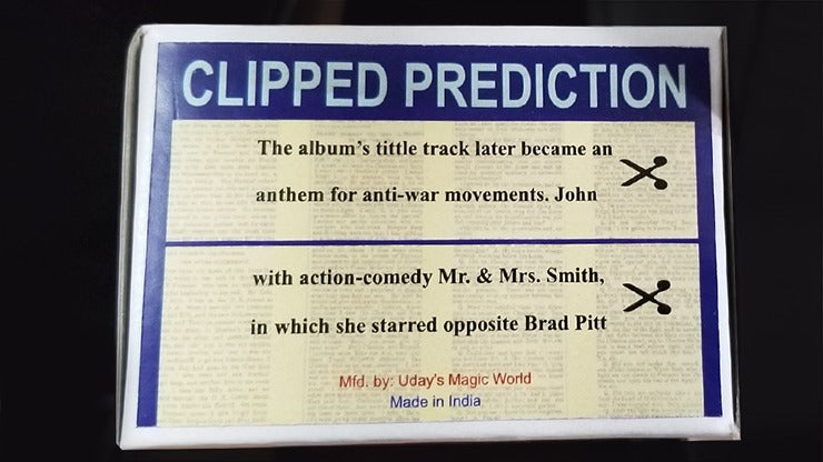 CLIPPED PREDICTION, Lennon/Brad Pit by Uday
