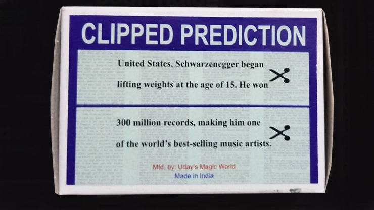 CLIPPED PREDICTION, Schwarzenegger/Elton by Uday