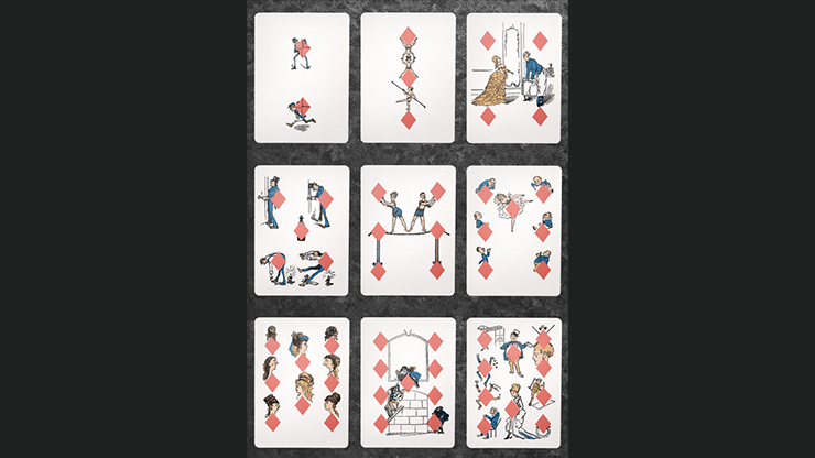 Eclipse Comic, Blue Vintage Transformation Playing Cards