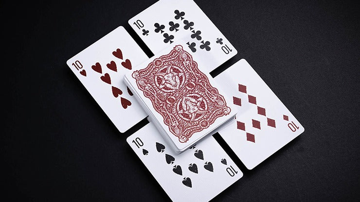 666 Red Playing Cards by Riffle Shuffle