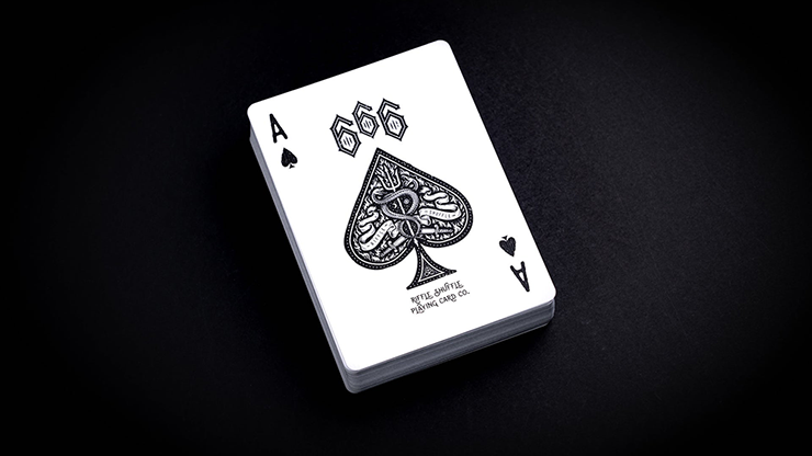 666 Blue Playing Cards by Riffle Shuffle