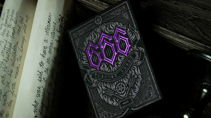666 Purple Playing Cards by Riffle Shuffle