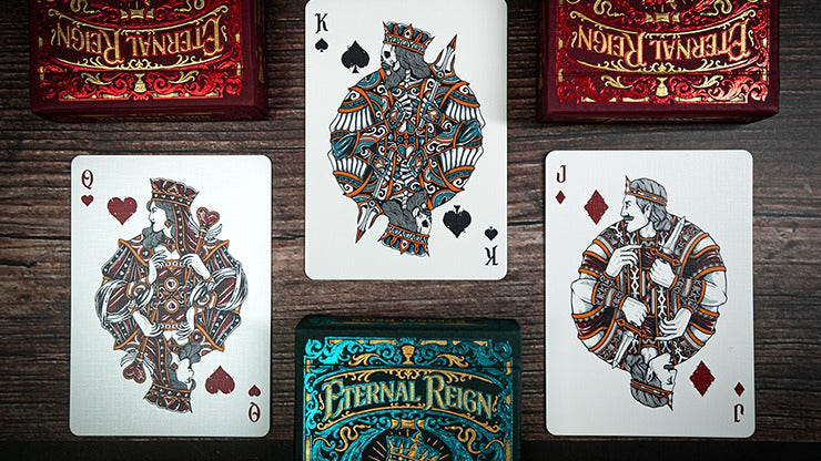 Eternal Reign, Sapphire Kingdom Playing Cards by Riffle Shuffle