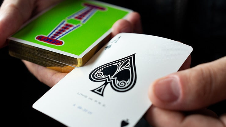 Gilded Vintage Feel Jerry';s Nuggets, Green Playing Cards