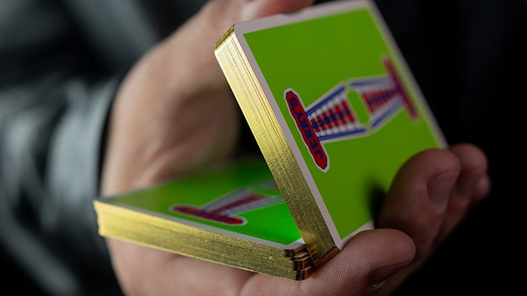 Gilded Vintage Feel Jerry';s Nuggets, Green Playing Cards