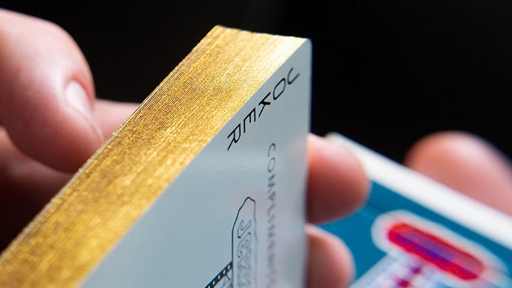 Gilded Vintage Feel Jerry';s Nuggets, Aqua Playing Cards