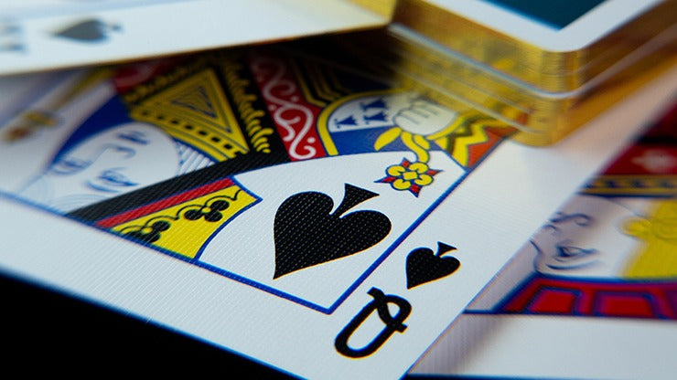 Gilded Vintage Feel Jerry';s Nuggets, Aqua Playing Cards