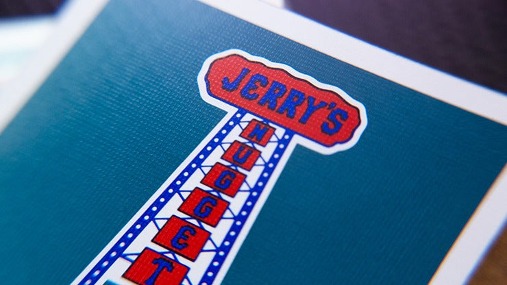 Gilded Vintage Feel Jerry';s Nuggets, Aqua Playing Cards