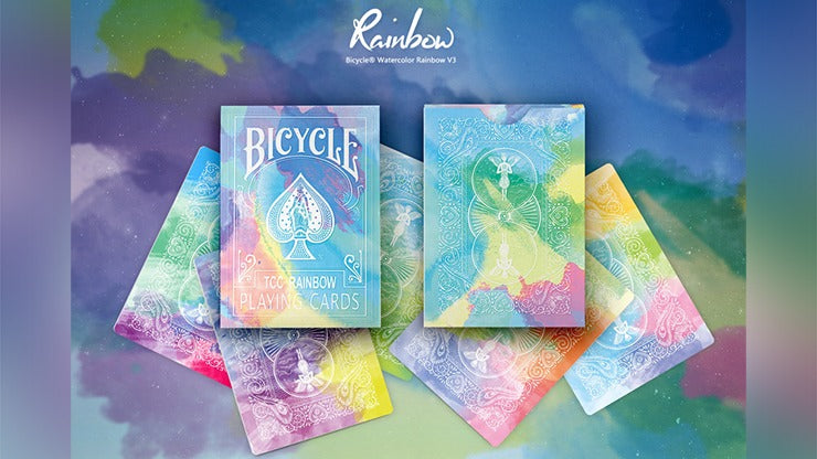 Bicycle Rainbow, Cedar Playing Cards by TCC