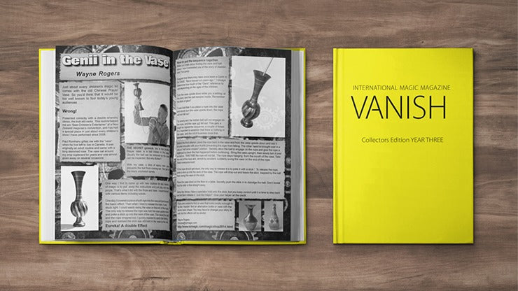 VANISH MAGIC MAGAZINE Collectors Edition Year Three, Hardcover by Vanish Magazine