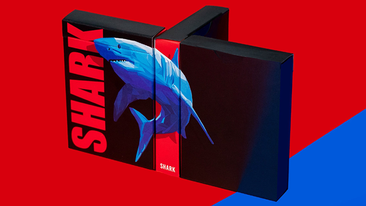 6 Shark Playing Cards, Free 6 Box Case Included by Riffle Shuffle